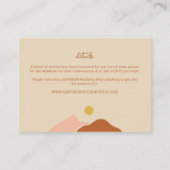 Boho Desert Simple Wedding Details Informatiekaartje (Voorkant)