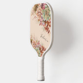 Boho Desert Succulent Cactus Monogram Pickleball Paddle (Links)