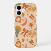 Boho Desert Sun Patroon Hoesje iPhone 16 Hoesje (Achterkant)