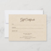 Boho Desert Sun Wellness Zakelijk Cadeaubon (Achterkant)