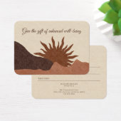 Boho Desert Sun Wellness Zakelijk Cadeaubon Visitekaartje (Bureau)