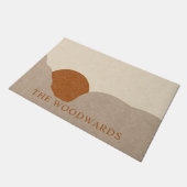 Boho Desert Sunrise gepersonaliseerd Deurmat (Schuin)