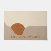 Boho Desert Sunrise gepersonaliseerd Deurmat (Voorkant)