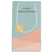 Boho Desert Sunrise Mountains Abstract Klein Cadeauzakje (Voorkant)