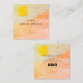 Boho Desert Sunrise Mountains Handcrafted Jewelry Vierkante Visitekaartje (Voorkant / Achterkant)