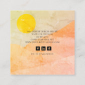 Boho Desert Sunrise Mountains Handcrafted Jewelry Vierkante Visitekaartje (Achterkant)