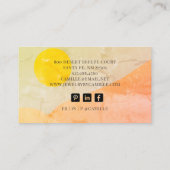 Boho Desert Sunrise Mountains Handcrafted Jewelry Visitekaartje (Achterkant)