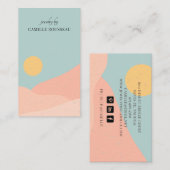 Boho Desert Sunrise Mountains Handcrafted Jewelry Visitekaartje (Voorkant / Achterkant)