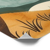 Boho Desert Sunset Landscape Wall Art Print (Hoek)