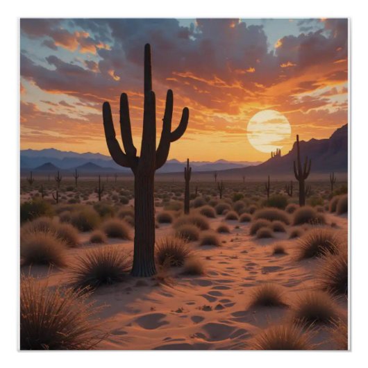 Boho Desert Sunset Perfect Poster (Voorkant)