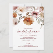 Boho Desert Terracotta Floral Vrijgezellenfeest Kaart (Voorkant)