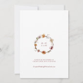 Boho Desert Terracotta Floral Vrijgezellenfeest Kaart (Achterkant)