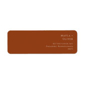 Boho Desert | Terracotta Return Address Label (Voorkant)