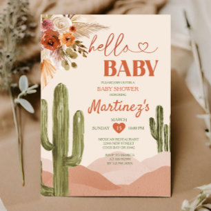 Boho Desert Texas baby shower zuidwestelijke cactu Kaart