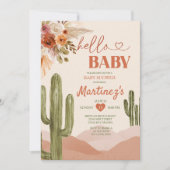 Boho Desert Texas baby shower zuidwestelijke cactu Kaart (Voorkant)