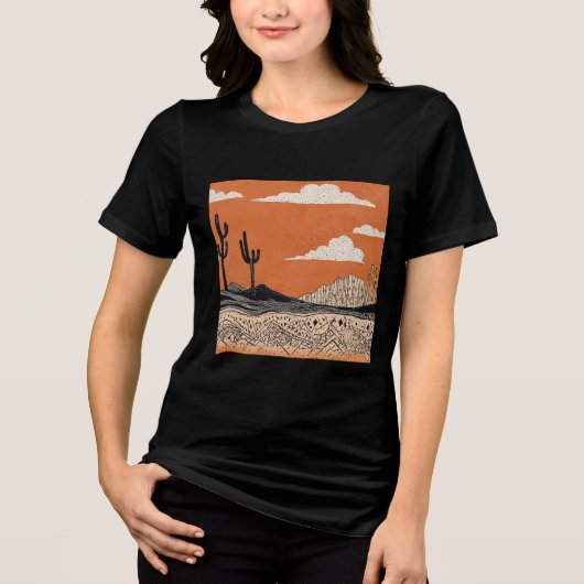 Boho Desert Tri-Blend Shirt (Voorkant)