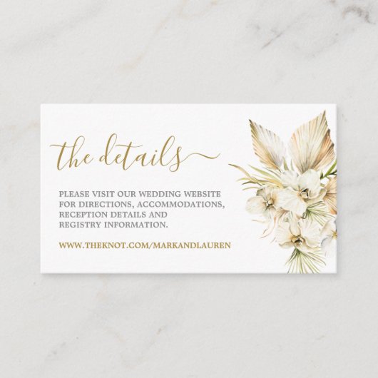 Boho Desert Website Info Enclosure Card Informatiekaartje (Voorkant)