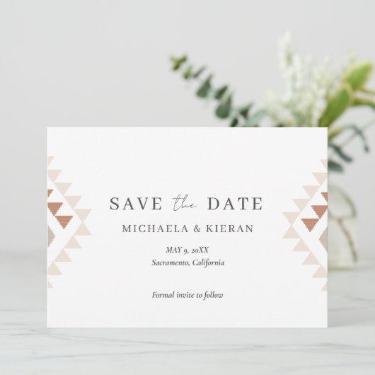 Boho Desert Wedding Foto Save The Date (Staand voorkant)
