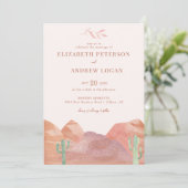 Boho Desert Wedding Kaart (Staand voorkant)