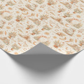 Boho Desert Wedding Watercolor Pattern Cadeaupapier (Hoek)