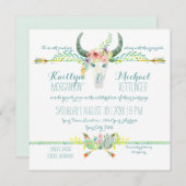 BOHO Desert Zuid-Westerne Bloemen Koe Schedelpijle Kaart (Voorkant / Achterkant)