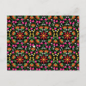 Boho Design Bold Kleur Bloemen Briefkaart (Voorkant)