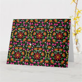 Boho Design Bold Kleur Bloemen Kaart (Gele Bloem)