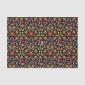 Boho Design Bold Kleur Bloemen Tissuepapier (Voorkant)