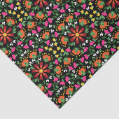 Boho Design Bold Kleur Bloemen Tissuepapier (Detail)