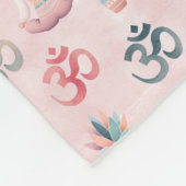 Boho Design- Frau mit Dreadlocks- Meditation- OM Fleece Deken (Hoek)