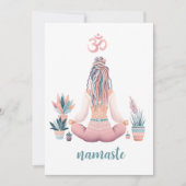 Boho Design- Frau mit Dreadlocks- Meditation- OM Kaart (Voorkant)