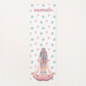 Boho Design- Frau mit Dreadlocks- Meditation- OM Yogamat (Voorkant)