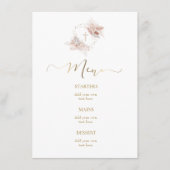 boho design Menu (Voorkant)