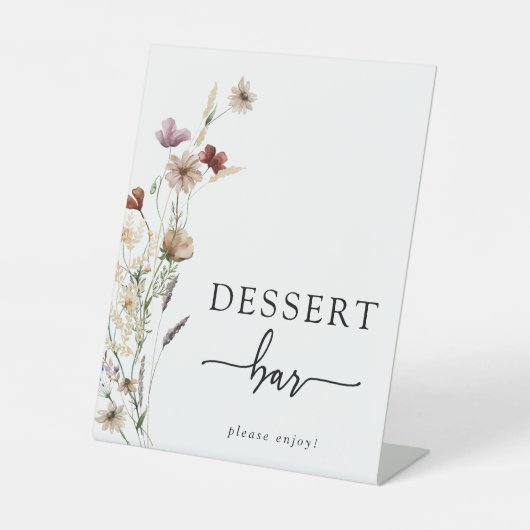 Boho Dessert Bar Reclamebord Met Voetstuk (Voorkant)