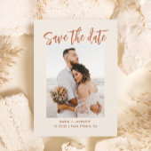 Boho dessert foto save the date kaarten