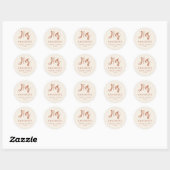Boho Dessert Haar Favoriete Huwelijksbehandelingsd Ronde Sticker (Vel)