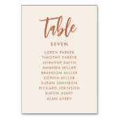 Boho Dessert Huwelijks Zitplaats Chart Tafel Numme Kaart (Voorkant)