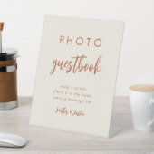 Boho Dessert Weddenschap Foto Guestbook Reclamebord Met Voetstuk (Insitu)