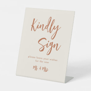 Boho Dessert Weddenschap Reclamebord Met Voetstuk