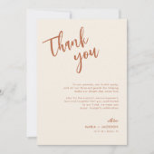 Boho Dessert Wedding Menu Dank u Kaarten (Voorkant)