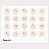 Boho Dessert Zijn favoriete bruiloft Ronde Sticker (Vel)