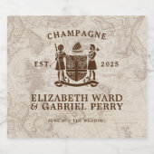 Boho Destination Wedding Fiji Sparkling Wijnetiket (Enkel label)