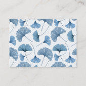 Boho Details Blauwgroen Ginkgo Botanical Wedding Informatiekaartje (Achterkant)