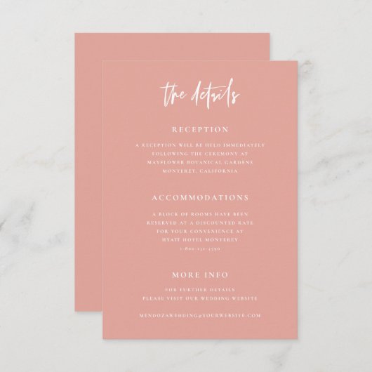 Boho Details Kaart Wedding Info C103 (Voorkant / Achterkant)