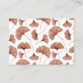 Boho Details Terracotta Ginkgo Botanical Wedding Informatiekaartje (Achterkant)