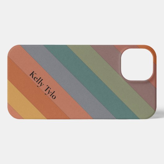 Boho Diagonal Stripes iPhone Hoesje (Achterkant horizontaal)