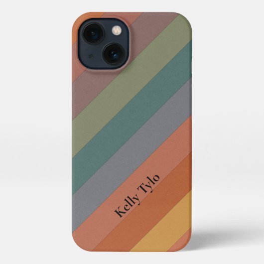 Boho Diagonal Stripes iPhone Hoesje (Achterkant)