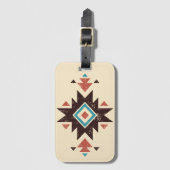Boho Diamant Embleem Bagagelabel (Voorkant (verticaal))
