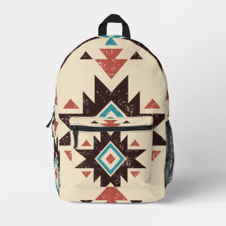 Boho Diamant Embleem Bedrukte Rugzak