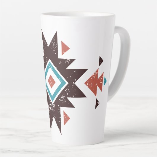 Boho Diamant Embleem Latte Mok (Rechterhoek)